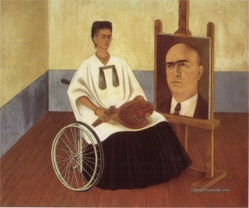 Selbstbildnis mit dem Porträt von Doktor Farill Feminismus Frida Kahlo Ölgemälde